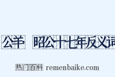 公羊·昭公十七年反义词是什么意思的图片